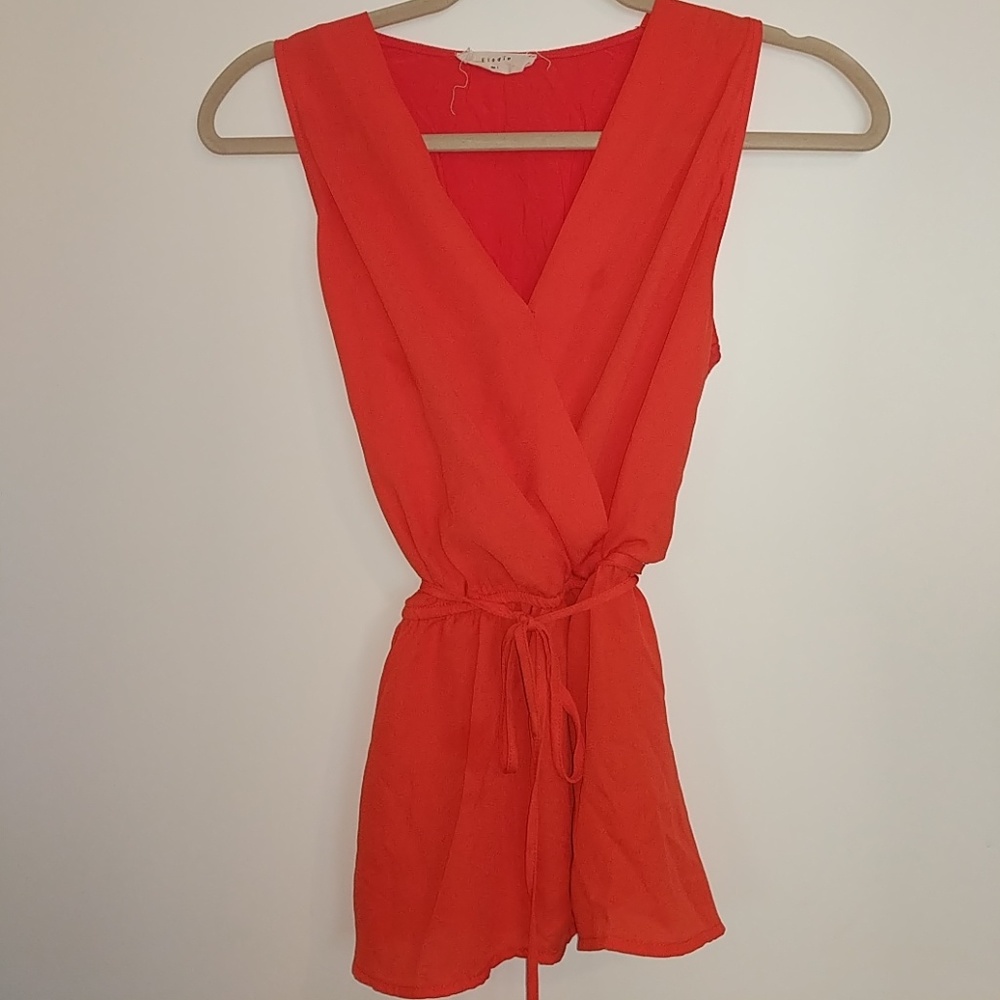 Tie Waist Chiffon Top